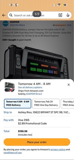 AVAPOW 8000A Battery Jumper Starter Portable