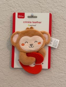 New Pearhead Super Soft Crinkle Baby Teether
