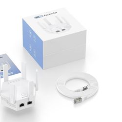 2024 WiFi Extender Signal Booster for Home Powerful 6 Antennas WiFi Booster - up to 10000 sq.ft Coverage, 1200Mbps Dual Band 5GHz/2.4GHz Long Range Wi