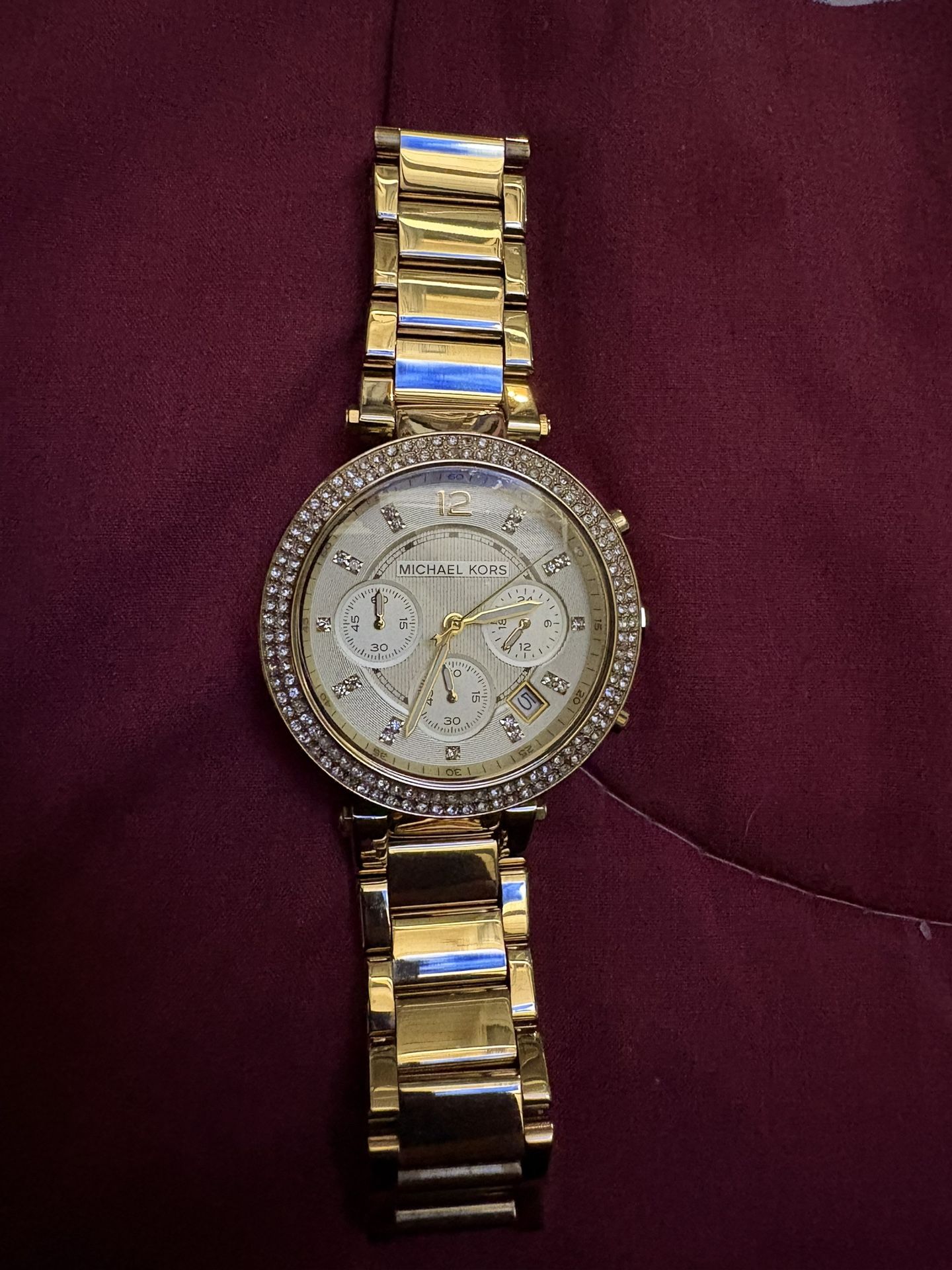 Michael Kors Women’s Watch PARKER, 39 mm case size, Chronograph movement, Stainless Steel strap