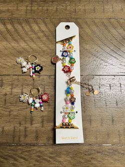 Apple Watch band and matching earrings