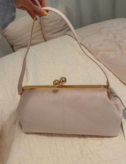 NWT A New Day Faux Suede Pink Kisslock Bag