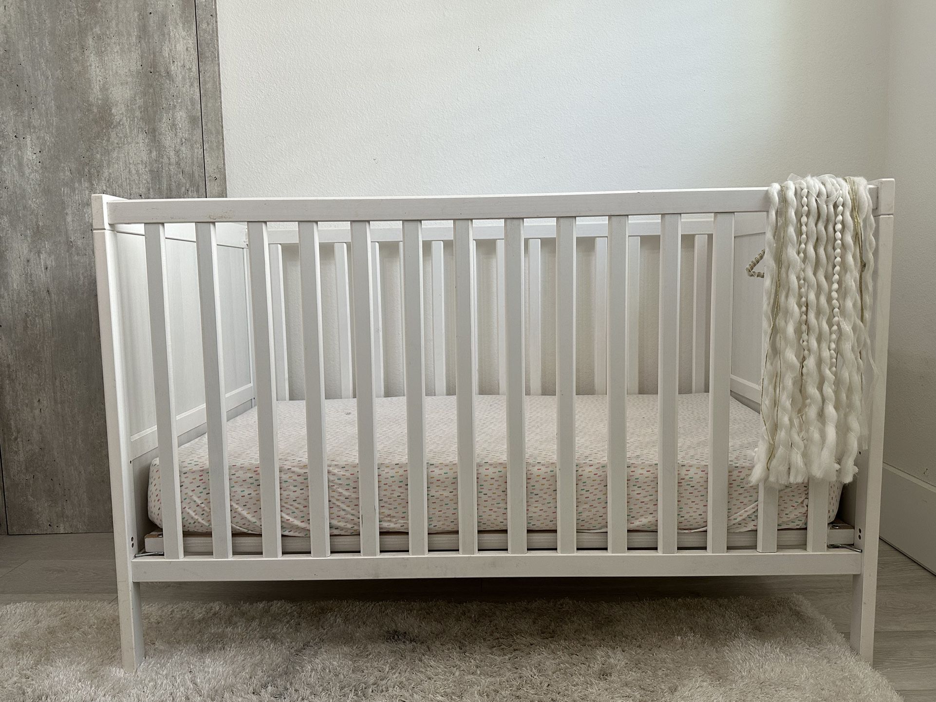 Modern White Crib