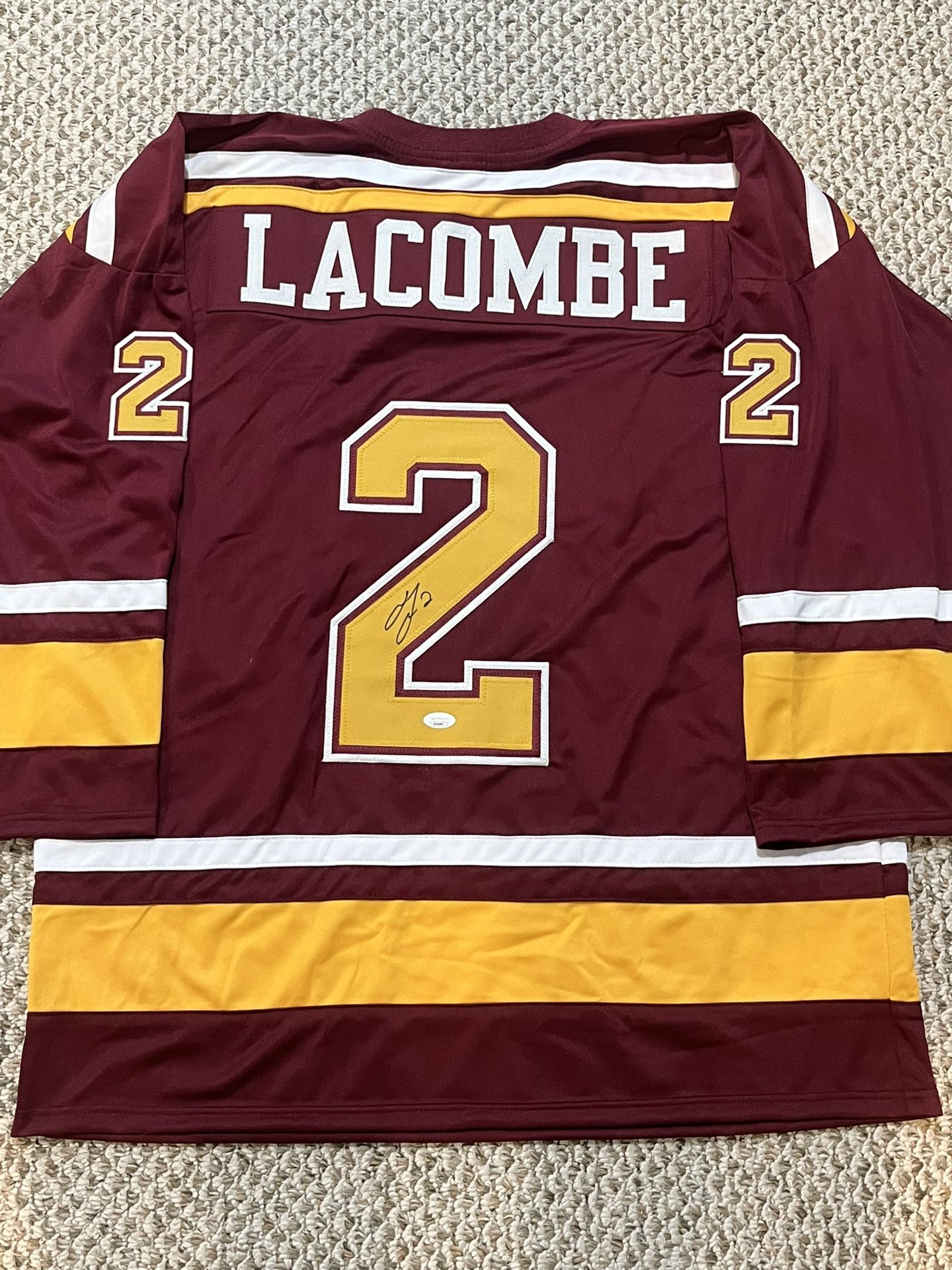 Jackson LaCombe Minnesota Gophers Signed Jersey JSA COA