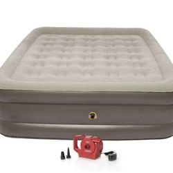 Coleman 18in Raised Air Mattress, with Rechargeable Pump, QUEEN