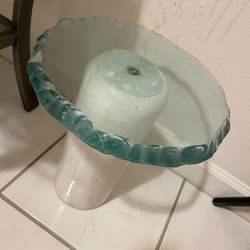 Marble And Glass Side Table