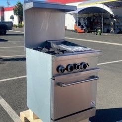 NSF 2 Burner 12 inches Charbroiler Range Oven TR-R24-12CB