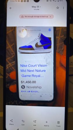 Wore them once and then they’re going for 1000. I’ll do 350 and I’m going on a trip soon so I just need some money only cash. Wore them once and then 