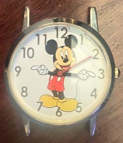 Vintage “Mickey Mouse” Gold Tone, Quartz Movement, Watch