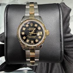 Authentic Womens Rolex Datejust 26mm Two Tone Watch 