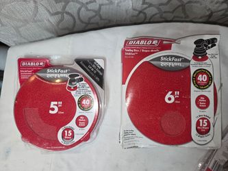 Diablo 5" & 6"  Sanding Discs both $12 (Price Is Firm)