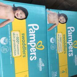 Size 4 Pampers Swaddler Bundle