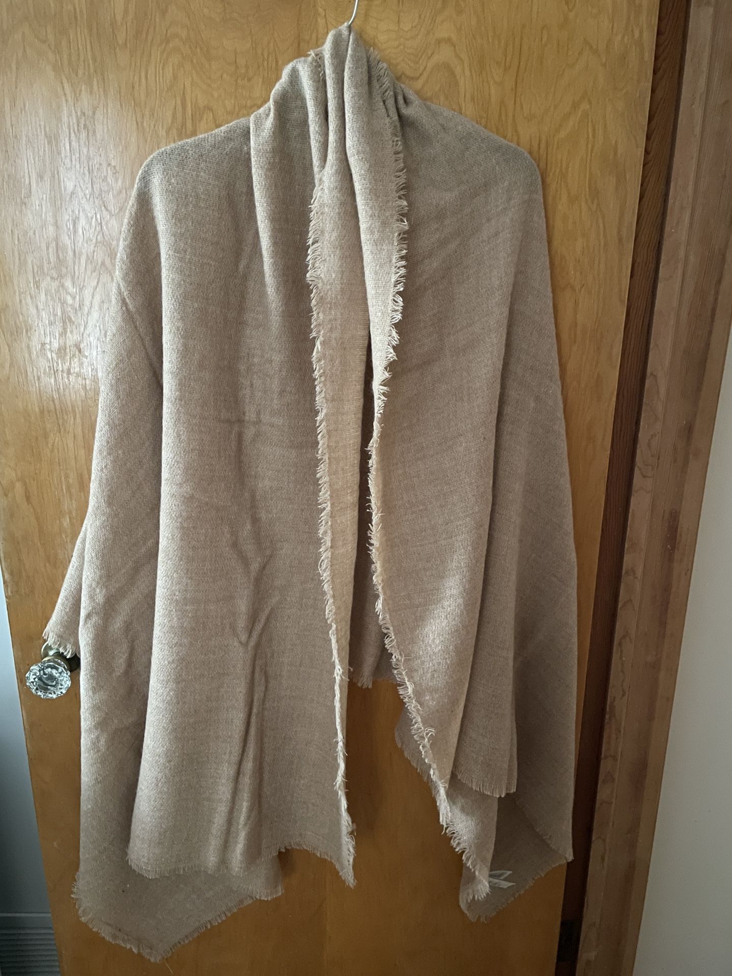 Ladies Tan Fringe H&M Shawl(New)