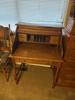Vintage Rolltop Writing Desk
