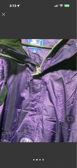 Starter Jacket Purple and Black Size Large