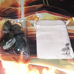 LABRADORITE COBOCHON 10 PIECES WITH BAG HOME DECOR STONES...NEW...SMOKE FREE HOME...$10 FIRM