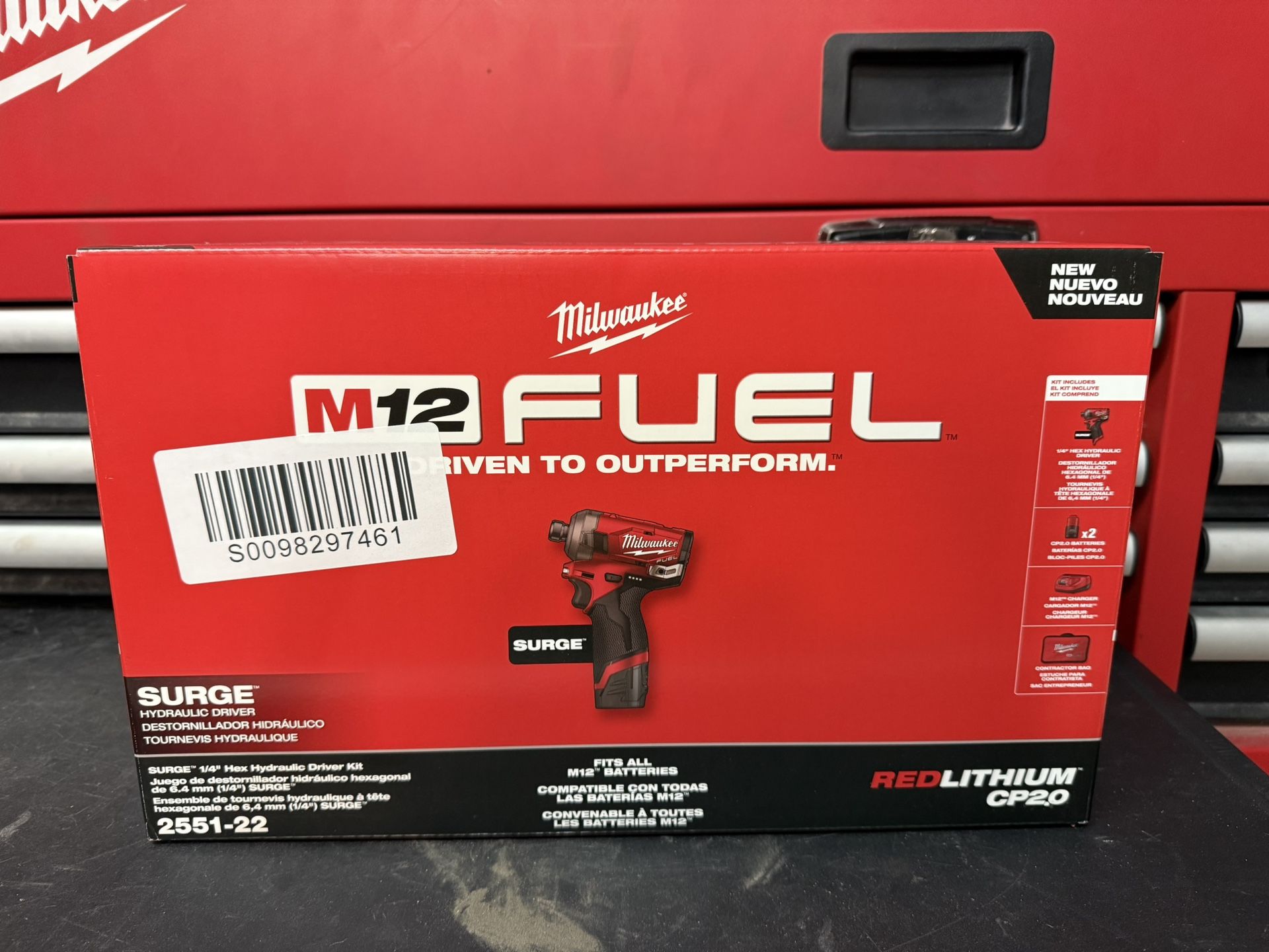 MILWAUKEE M12 FUEL SURGE 12V Lithium-Ion Brushless Cordless 1/4 in. Hex Impact Driver Compact Kit w/Two 2.0Ah Batteries, Bag