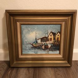 Morgan Seascape Oil on Canvas Coastal Signed Painting - For Sale
