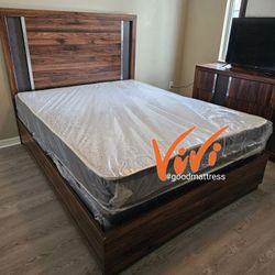 QUEEN MATTRESS WITH BOX SPRING 2PC. BED FRAME ISN'T AVAILABLE
