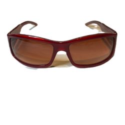 Giorgio Armani Red Striped Wraparound Sunglasses