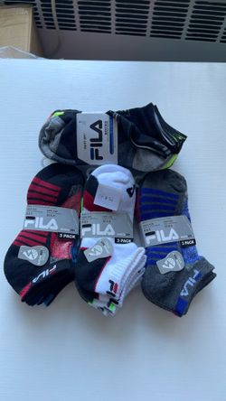 Boys 17 Pair FILA Socks Size 6-8.5 OF#16