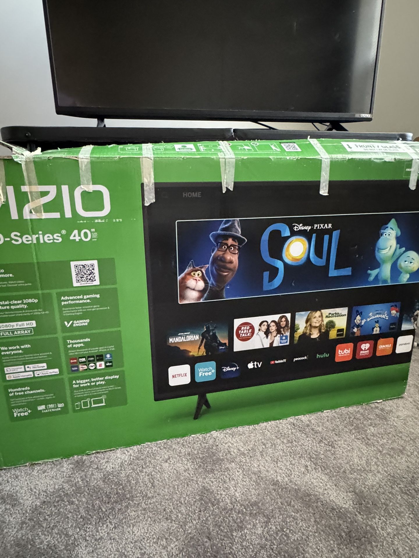 Vizio Tv Plus Black Table ( Can Even Throw In A Fire Stick Or DVD Player )