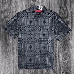 Supreme Tray Jacquard Shirt ‘Black’ Brand New Size XL
