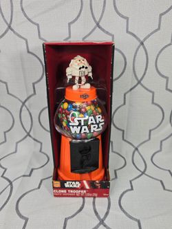 Star Wars M&M's Clone Trooper Orange Candy Dispenser Gumball Style Disney New