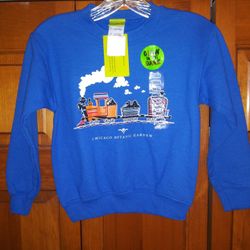 YOUTH SMALL GLOW IN THE DARK CHICAGO BOTANIC GARDEN SWEATSHIRT NEW WITH TAGS