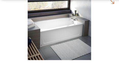 Bootz Industries Maui 60 in. Right Drain Rectangular Alcove Soaking Bathtub in Bone