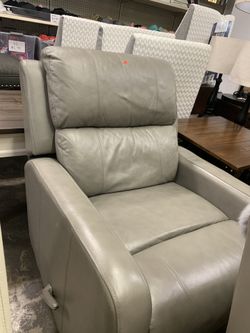 Grey Leather Recliner $279