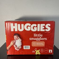 Huggies Little Snugglers Disposable Diapers (Size Newborn) (84 Count) 