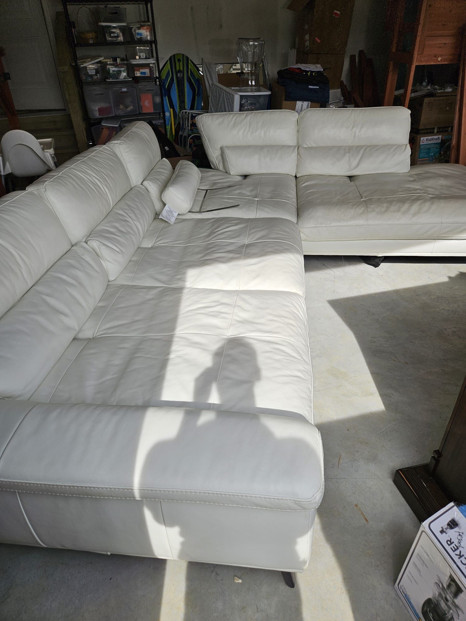 Costco White Leather Couch
