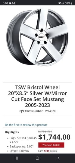 20inch bmw Tsw rims with 265 45 20 continental tires