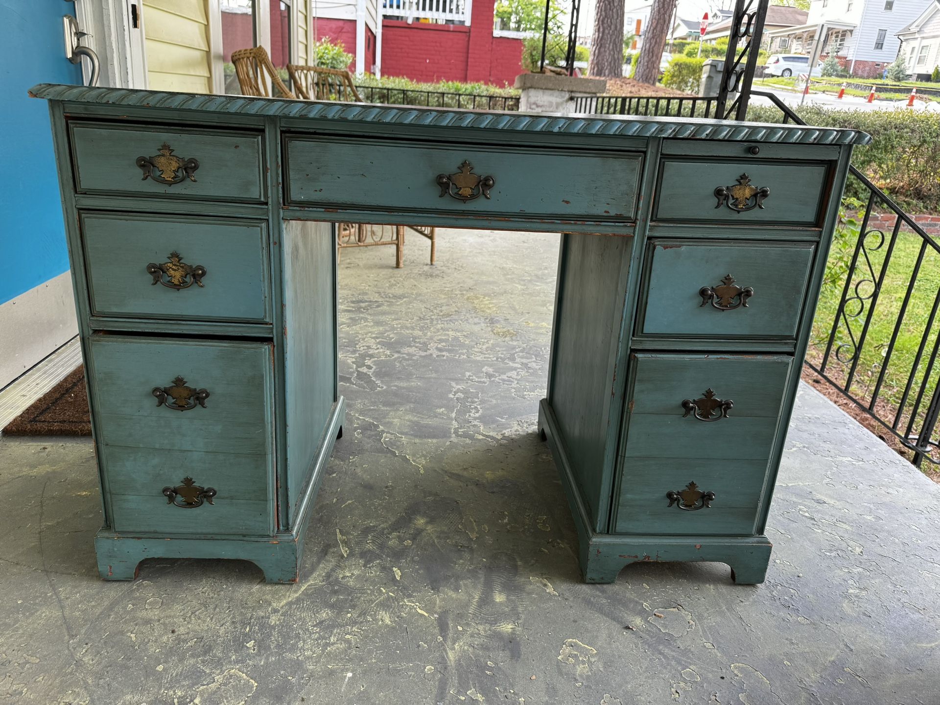 Shabby Chic Solid Wood Antique Painted Desk