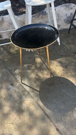 Black gold side table