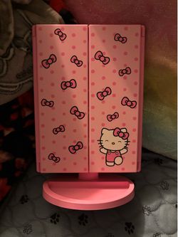 Hello Kitty "Pink-A-Dot" Trifold LED Makeup Mirror