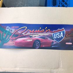 Midway Nintendo CRUIS’n USA Cruisin Arcade Video Game Marquee