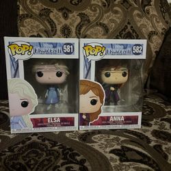 Frozen Elsa and Anna Funko Pops 