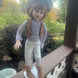 Porcelain Doll  w/stand
