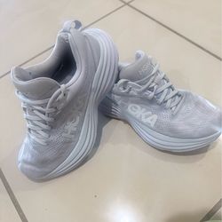 Hoka women’s running shoes light grey size 61/2