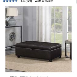 Brand New Leather Ottoman