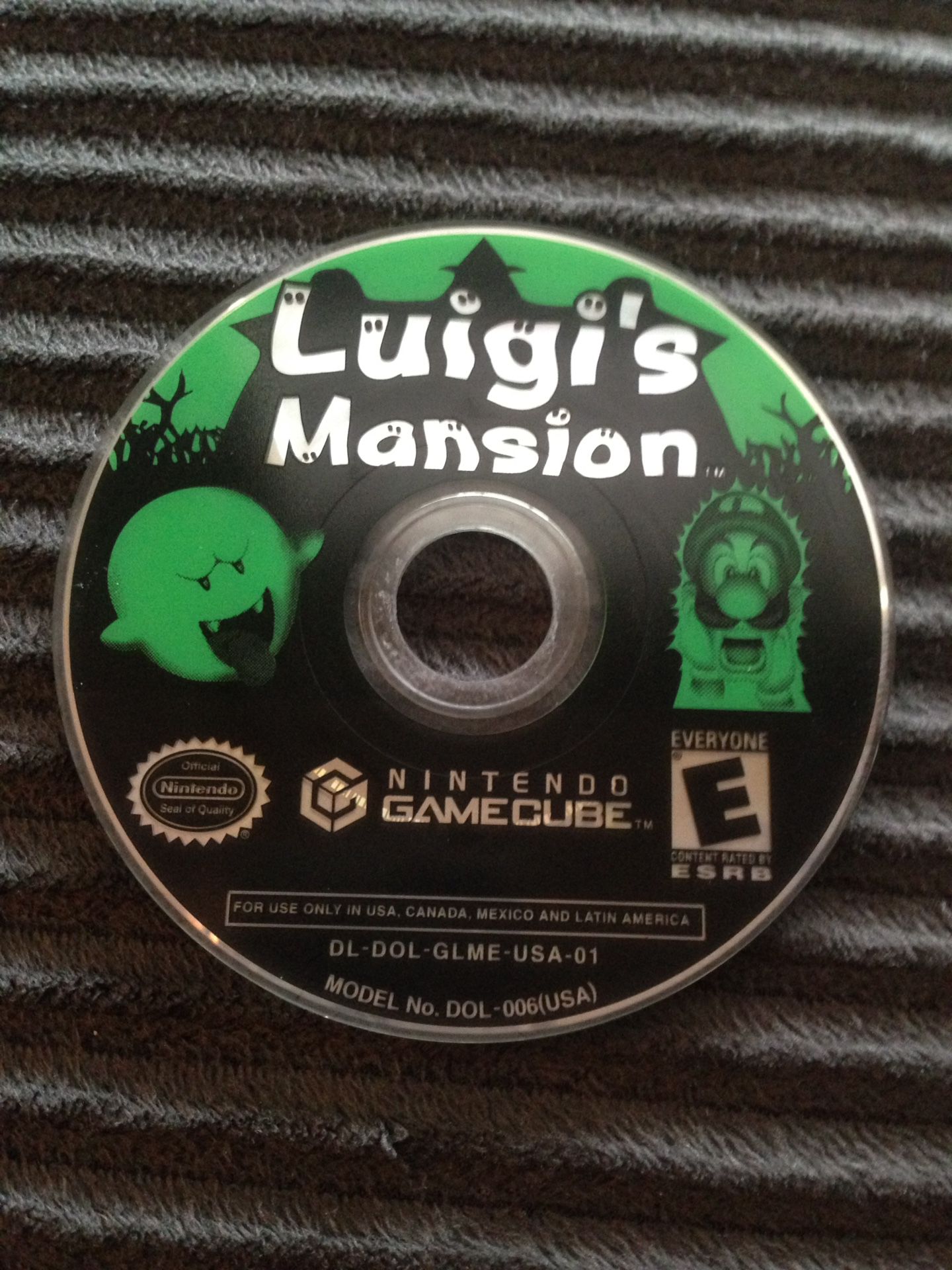 GAMECUBE LUIGIS MANSION DISC ONLY