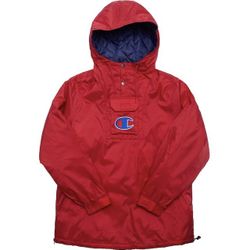 RARE Supreme X Champion Parka Red - Size Large L - 100% Authentic - Jacket / Winter Coat