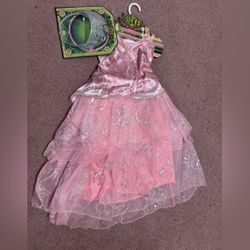 New 4 6 kids girls wicked dress costume crown pink princess Glenda Disney