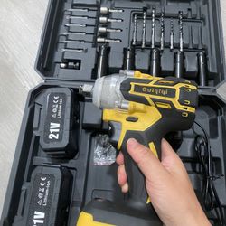 21V Cordless Impact Wrench Kit w/ 2 Batteries & Case – Used