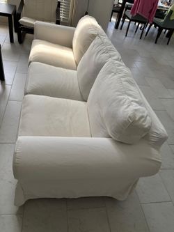 IKEA White 3-Seat Sofa - Very Lightly Used - $120