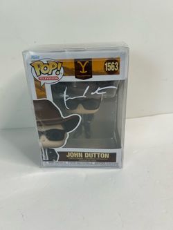 Funko Pop Yellowstone John Dutton 1563 Signed Bobblehead Signed #1563
