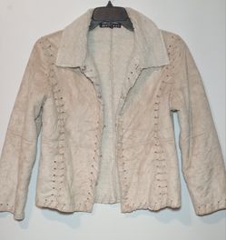 Faux Suede, Sherpa Lined Jacket Sz M