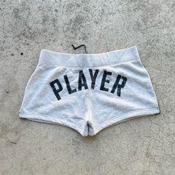 Vintage Deadstock Nike ‘PLAYER’ Volleyball Short Shorts Women’s Grey Sz Large NWT
